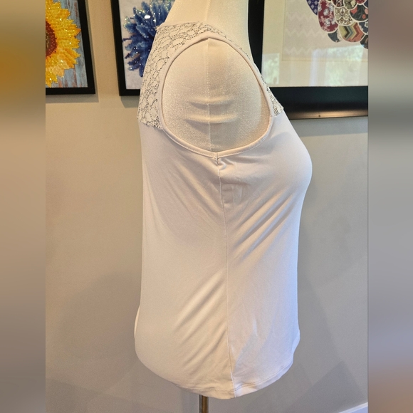 Calvin Klein White Lace Accent Tank Top - Picture 2 of 8